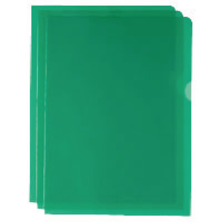 WX01488 Green Cut Flush Folders Pack 100 WX01488
