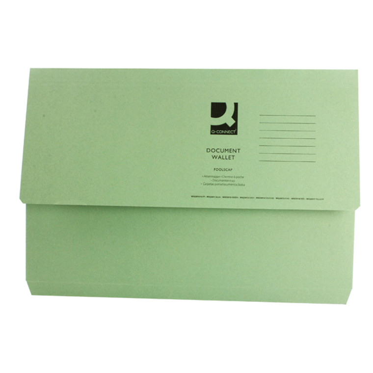 WX23012A Green Document Wallet Pack 50 45914EAST
