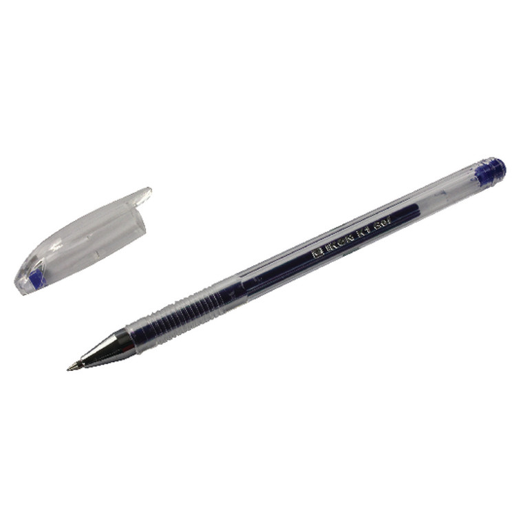 WX21717 Blue Gel Pens Transparent barrel Pack 10 WX21717