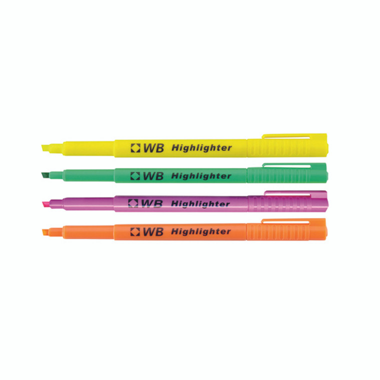 WX93206 Highlighter Assorted Pack 4 WX93206