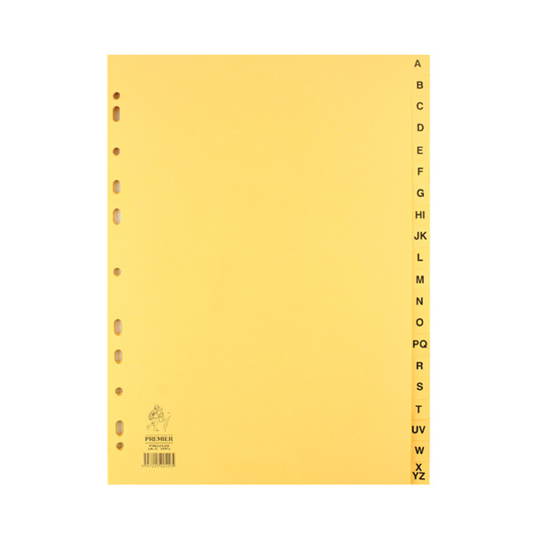 WX26011 Buff A4 20-Part A-Z Index Fits A4 Ring Binders or Lever Arch Files WX26011