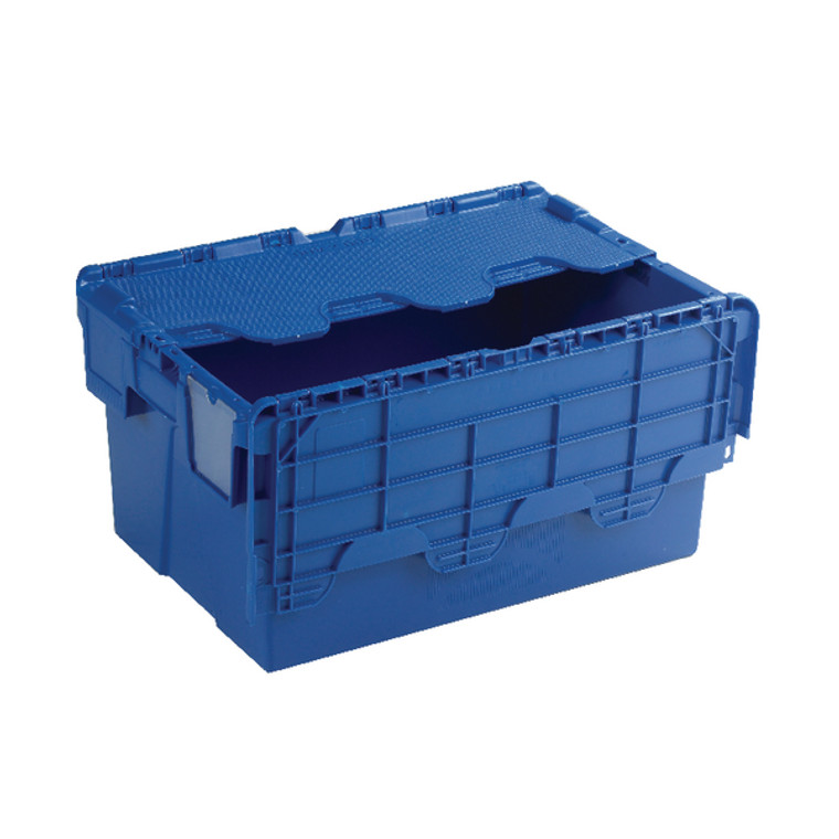 SBY21376 Attached Lid Container 54L Blue 375815