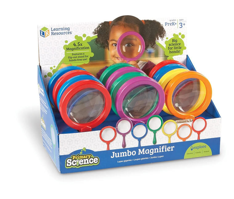 LER2775 Learning Resources Primary Science Jumbo Magnifiers (Set of 12)