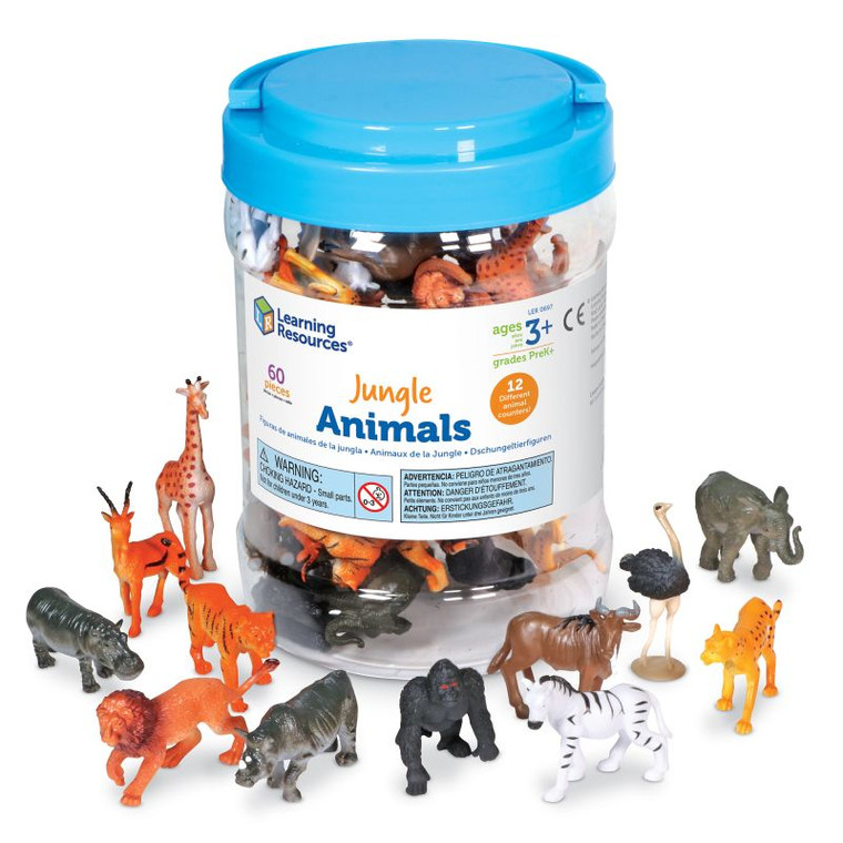 LER0697 Learning Resources Jungle Animal Counters (Set of 60)