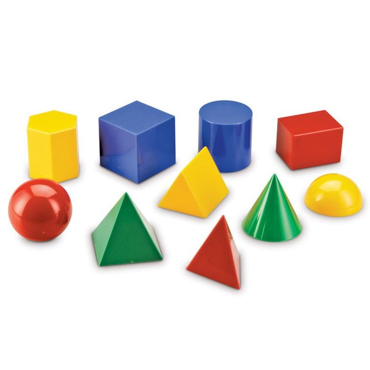 LER0922 Learning Resources Large Plastic Geometric Shapes (Set of 10)