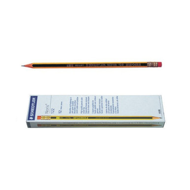  Staedtler Noris 122-HB Pencils Rubber-Tipped HB (2) Degree -  Box of 12 : Office Products