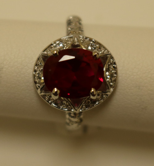 Red Stone Gold Ring