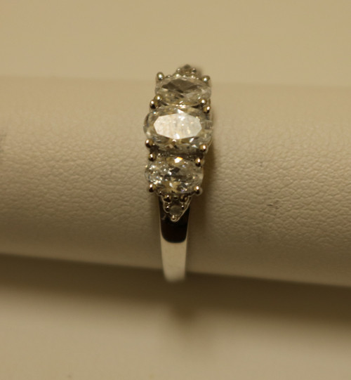 Cubic Zirconia White Gold Ring