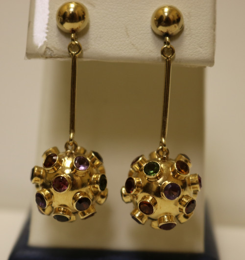 Gold Multistone Earrings