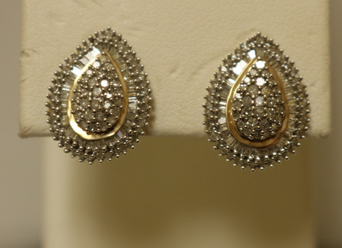 Two Tone Diamond Earrings