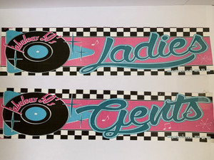 Gents/Ladies paper paper signs