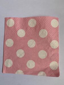 Pink/white poka dot serviettes Pink/white poka dot serviettes