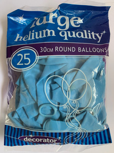Balloons light blue 30cm's helium Balloons light blue 30cm's helium