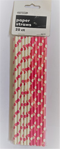 Poka dot light blue and light pink poka dot straws Poka dot light blue and light pink poka dot straws