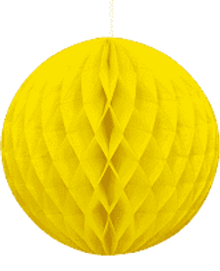 Yellow crepe hanging ball Yellow crepe hanging ball