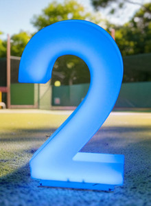 Large glow number 2 great for 2nd or 20th, 21st birthdays