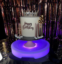 Pink and Gold 13th Birthday Party Most beautiful cake glowing 