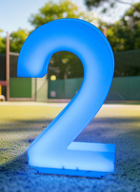 Large glow number 2 great for 2nd or 20th, 21st birthdays