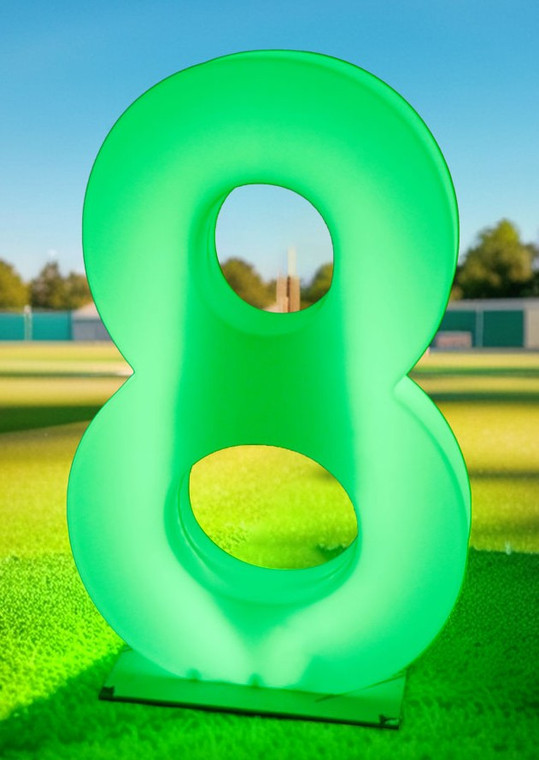 Large glow number 8 great for 18th or 80th birthdays