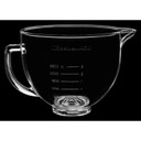 Kitchenaid® Bol à mélanger en verre de 5 pintes avec marques graduées et couvercle pour batteur sur socle à tête inclinable KSM5GB