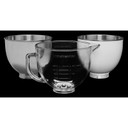 Kitchenaid® Bol à mélanger en verre de 5 pintes avec marques graduées et couvercle pour batteur sur socle à tête inclinable KSM5GB