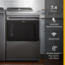 Whirlpool® Sécheuse au gaz à chargement vertical avec détection perfectionnée d’humidité - 7.4 pi cu WGD8127LC