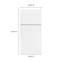Whirlpool® Réfrigérateur à congélateur supérieur - 30 po - 18 pi cu WRT148FZDW