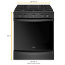 Whirlpool® Cuisinière au gaz intelligente à commandes frontales avec grilles en fonte à charnière EZ-2-LiftTM - 5.8 pi cu WEG750H0HB