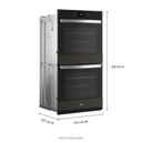 Whirlpool® Four mural double intelligent avec friture à air de 10 pi cu WOED7030PV