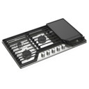 Whirlpool® Table de cuisson au gaz avec grille à charnière 2 en 1 convertible en plaque chauffante, 36 po WCGK7536PS