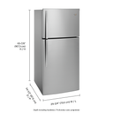 Réfrigérateur à congélateur supérieur compatible avec la trousse de machine à glaçons ez connect - 30 po - 19.2 pi cu Whirlpool® WRT549SZDM