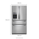 Whirlpool® Réfrigérateur à 4 portes avec bacs de préparation et de rangement, de - 26 pi cu - 36 po WRMF7736PZ Whirlpool® Réfrigérateur à 4 portes avec bacs de préparation et de rangement, de - 26 pi cu - 36 po WRMF7736PZ