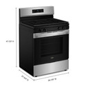 Whirlpool® Cuisinière au gaz autonettoyante avec mode sans préchauffage de 30 po WFGS3530RS