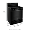 Cuisinière au gaz 5 en 1 avec four à friture à l’air - 5 pi cu Whirlpool® WFG550S0LB