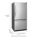 Réfrigérateur à congélateur inférieur avec d'un tiroir congélateur - 30 po - 19 pi cu Whirlpool® WRB329RFBM