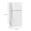 Whirlpool® Réfrigérateur à congélateur supérieur avec éclairage intérieur à DEL - 30 po - 19.2 pi cu WRT549SZDW