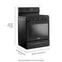 Cuisinière au gaz avec cinquième brûleur ovale - 30 po - 5 pi cu Maytag® MGR6600FB