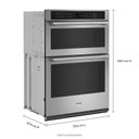 Maytag® Four mural combiné avec four à micro-ondes à friture à air et panier - 30 po - 6,4 pi cu MOEC6030LZ