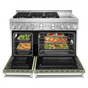 Cuisinière commerciale intelligente au gaz KitchenAid® avec plaque chauffante, 48 po KFGC558JAV