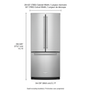 Réfrigérateur à portes françaises à profondeur standard avec distributeur intérieur - 20 pi cu - 30 po KitchenAid® KRFF300ESS
