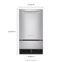 Kitchenaid® Machine à glaçons automatique avec fini PrintShieldTM - 18 po KUID308HPS