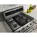 Kitchenaid® Cuisinière au gaz à four double à convection avec 5 brûleurs - 30 po KFGD500ESS