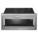 Kitchenaid® Four à micro-ondes à hotte intégrée à profil bas de 900 watts avec trousse de garniture étroite YKMBT5011KS