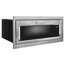 Kitchenaid® Four à micro-ondes à hotte intégrée à profil bas de 900 watts avec trousse de garniture étroite YKMBT5011KS