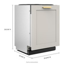 Kitchenaid® Lave-vaisselle à deux paniers prêt pour le panneau de recouvrement affleurant avec système de séchage à porte entrouverte - 44 dBA KDTF324PPA