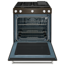 Cuisinière au gaz à commandes frontales à convection avec 5 brûleurs - 30 po KitchenAid® KSGG700EBS