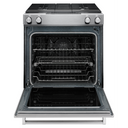 Cuisinière bi-combustible à commandes frontales, 4 brûleurs, 30 po KitchenAid® KSDG950ESS