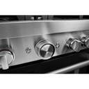 Kitchenaid® Cuisinière commerciale intelligente bicombustible avec 4 brûleurs - 30 po KFDC500JBK