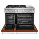 Cuisinière commerciale intelligente bicombustible KitchenAid® avec plaque chauffante, 48 po KFDC558JSC