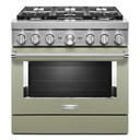 Cuisinière commerciale intelligente bicombustible KitchenAid®, 6 brûleurs, 36 po KFDC506JAV